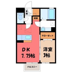 小山駅 徒歩21分 2階の物件間取画像